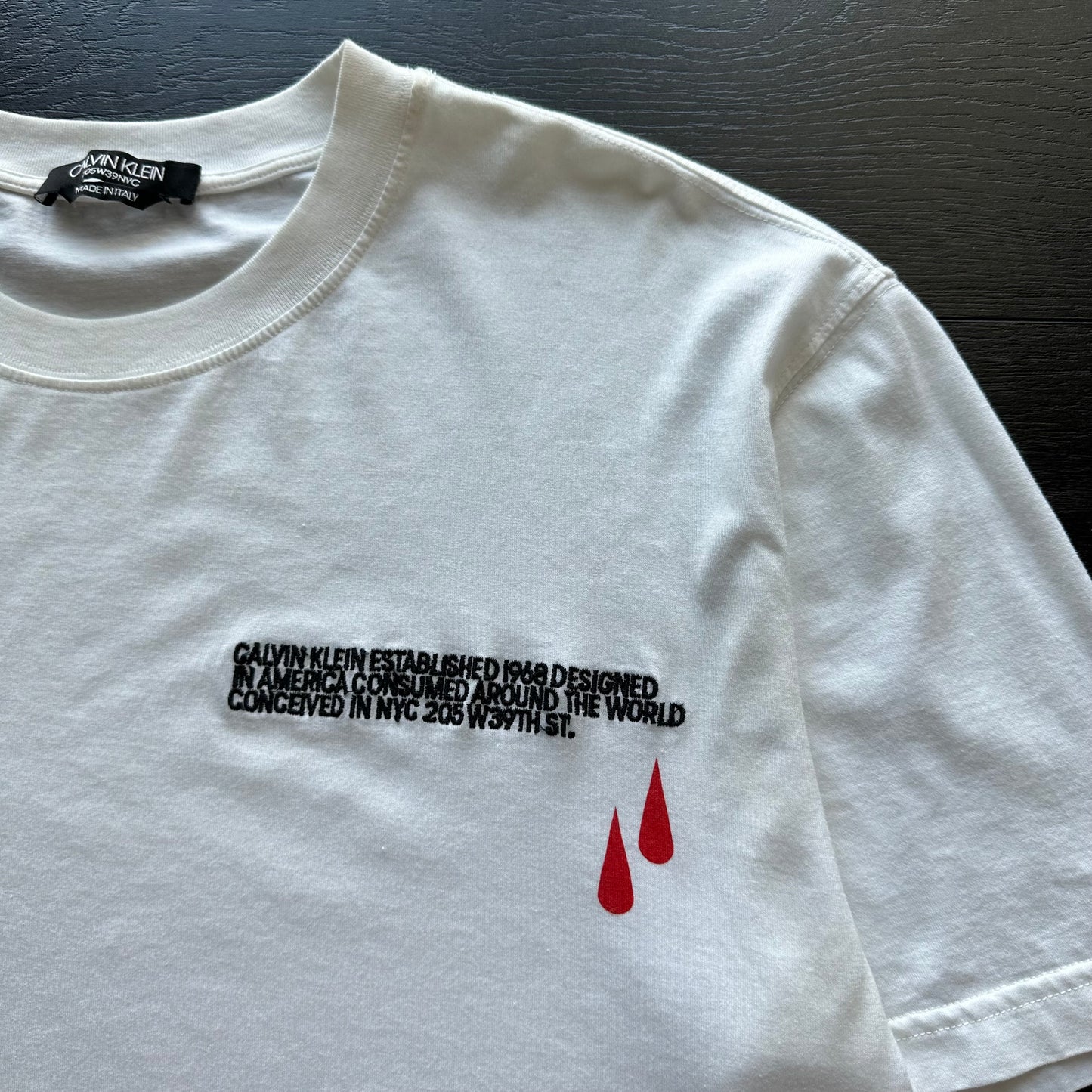 Calvin Klein 205W39NYC Blood Drip Tee