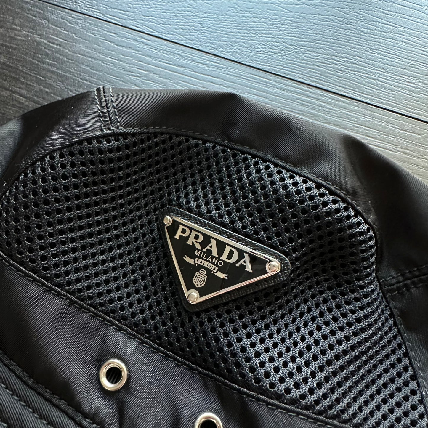 Prada Mesh Panel Bucket Hat