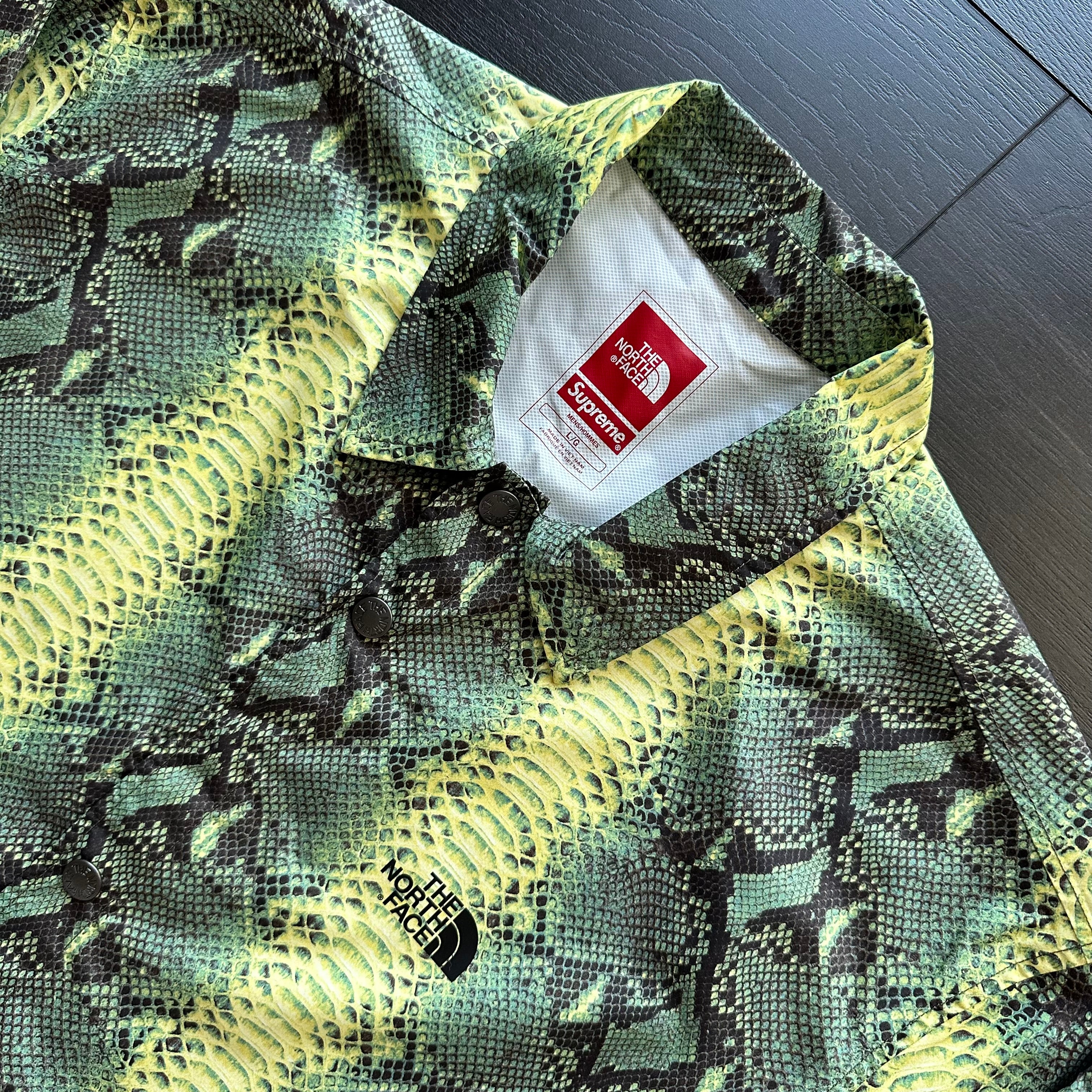 supreme north face snakeskin coaches