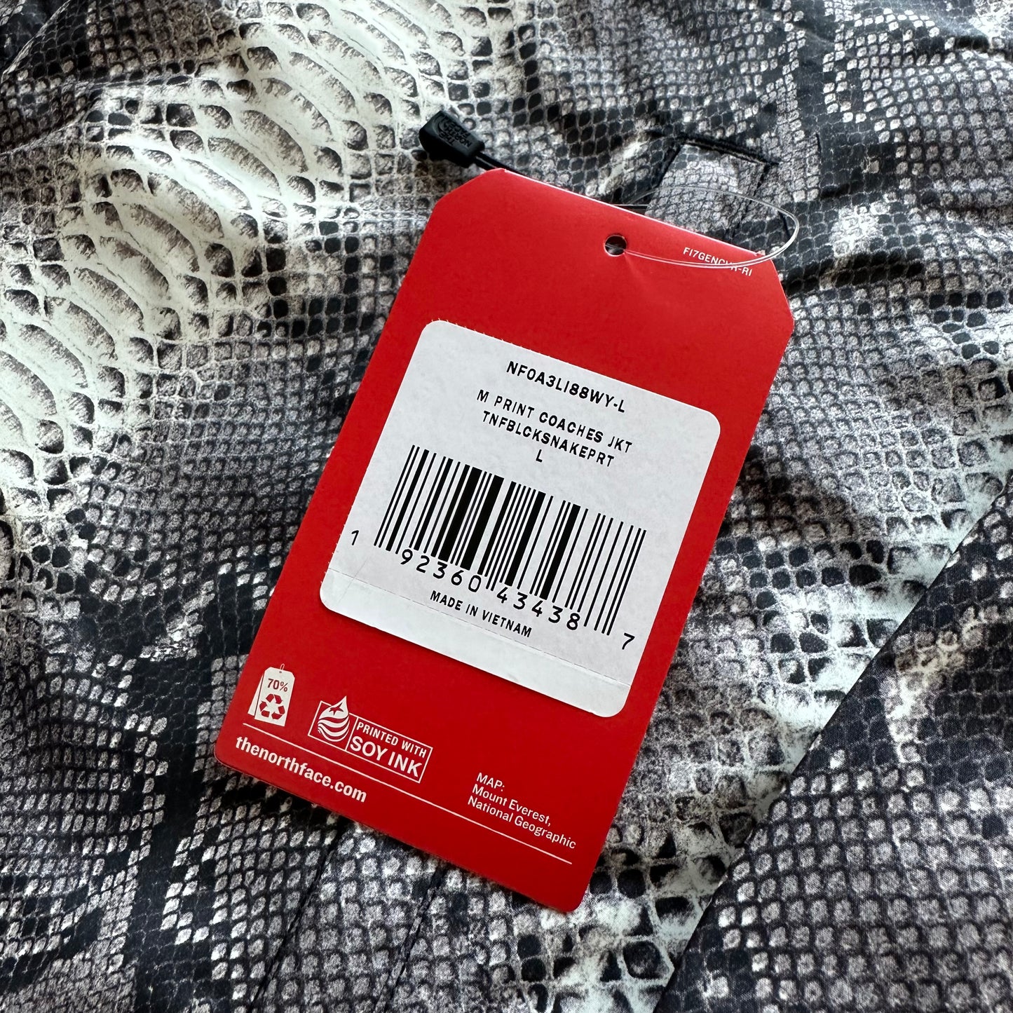 Supreme/The North Face Snakeskin Taped Seam Coaches Jacket