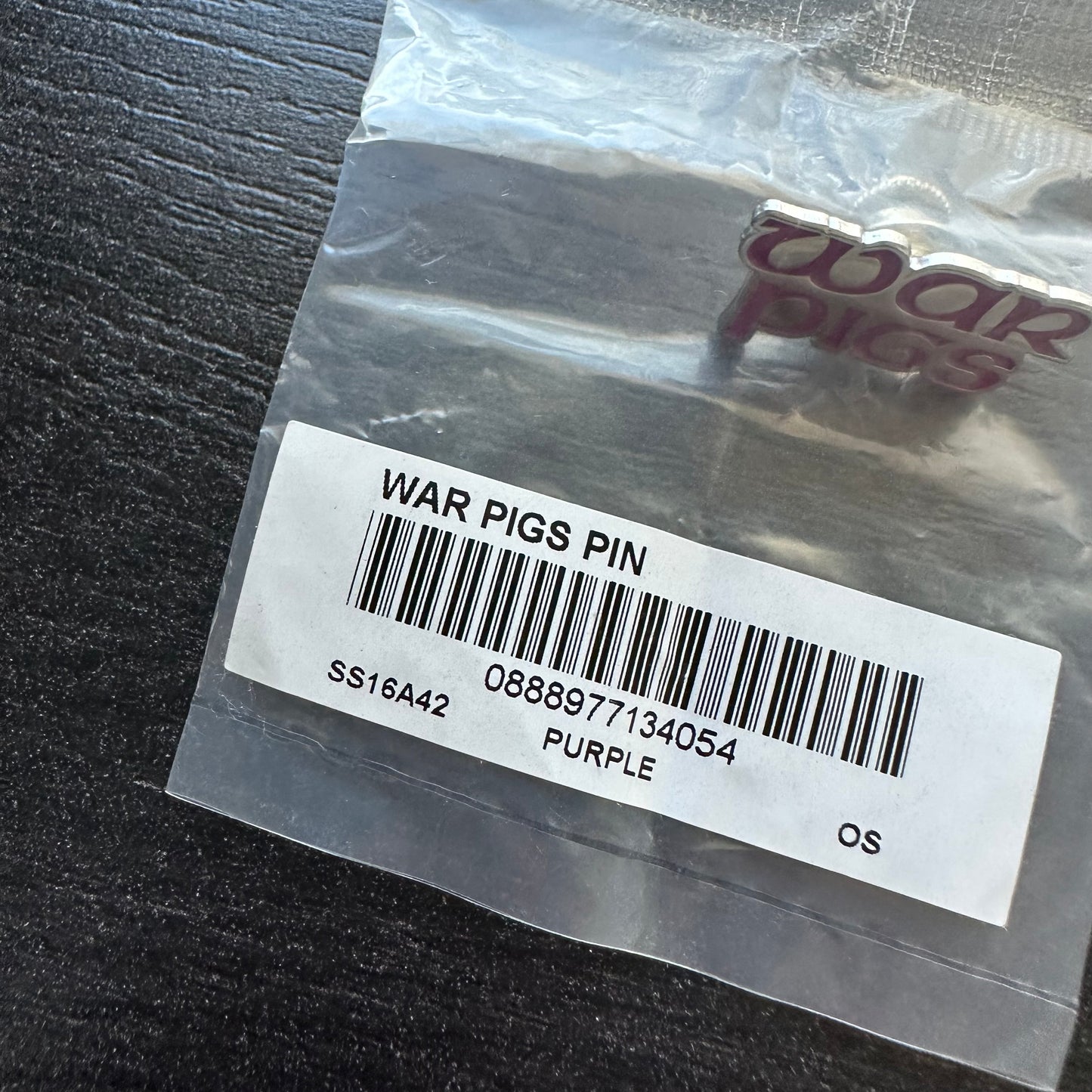 Supreme/Black Sabbath War Pigs Pin