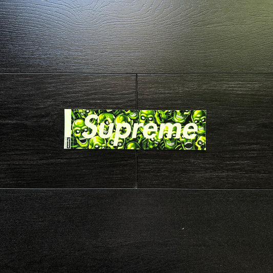 Supreme/Liquid Blue Skull Pile Box Logo Sticker